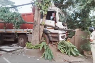 Major Accident at Betki Khandola Bypass Junction Leaves Security Guard Severely Injured