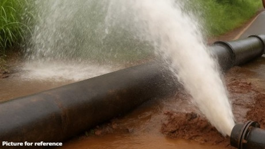 Major Pipeline Burst at Colvale Causes Water Wastage; Residents Urge Immediate PWD Action 1 Major Pipeline Burst at Colvale Causes Water Wastage; Residents Urge Immediate PWD Action
