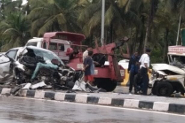 Major accident at Goa-Velha bypass kills one