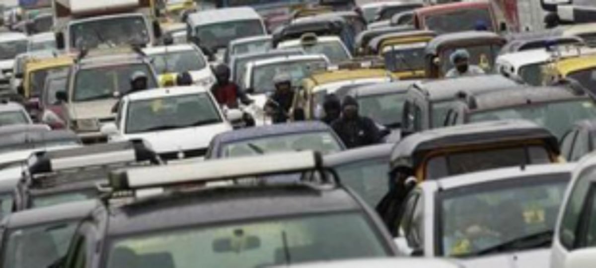 Major traffic jam opposite GMC