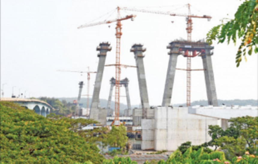 Major work on new Zuari Bridge  likely to resume in October