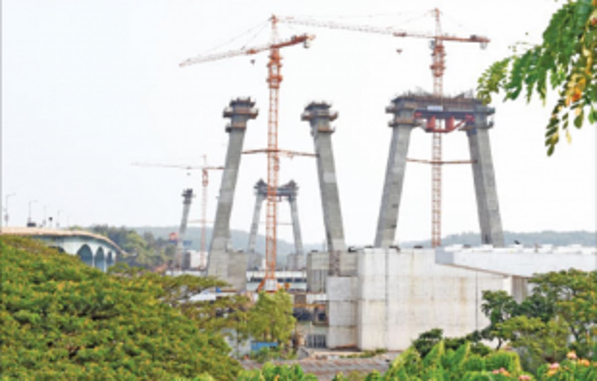 Major work on new Zuari Bridge  likely to resume in October