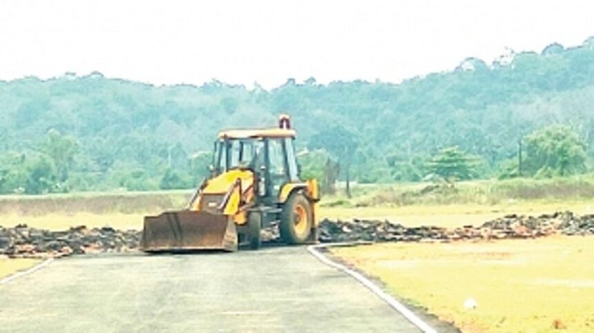 Make-shift Mapusa helipad cleared