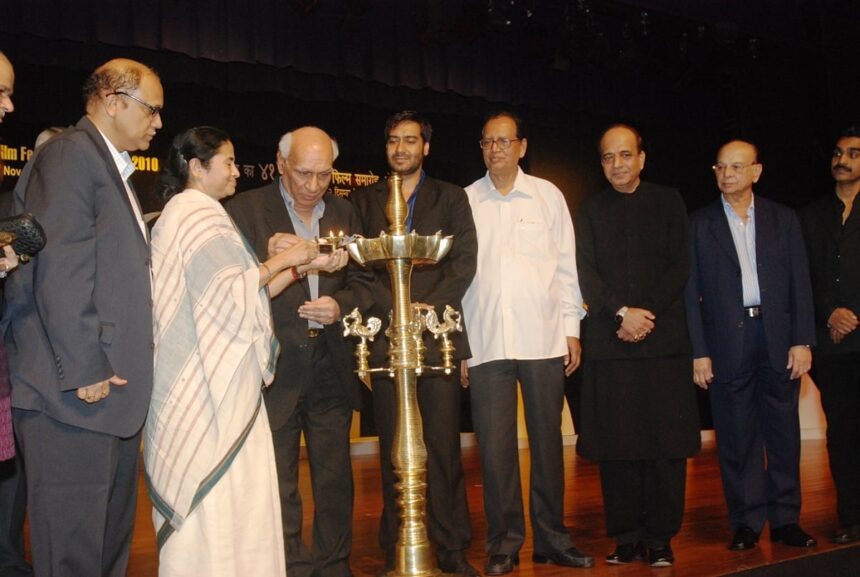 Mamata declares IFFI 2010 open Vows to pursue taxation issue with Centre  HERALD REPORTER PANJIM, NOV 22 Union Railway Minister Mamata Banerjee on Monday declared open the 41st edition of International Film Festival of India, at the Dinananth Mangueshkar