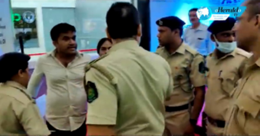 Man protesting against open of Goa Miles counter at Dabolim Airport, arrested