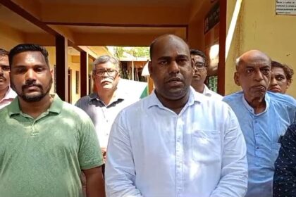 Mandrem Ex Sarpanch puts pavers for his Alma Mater