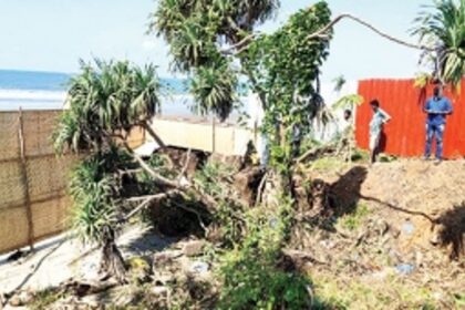 Mandrem panchayat stops ‘illegal’  construction on Ashwem Beach
