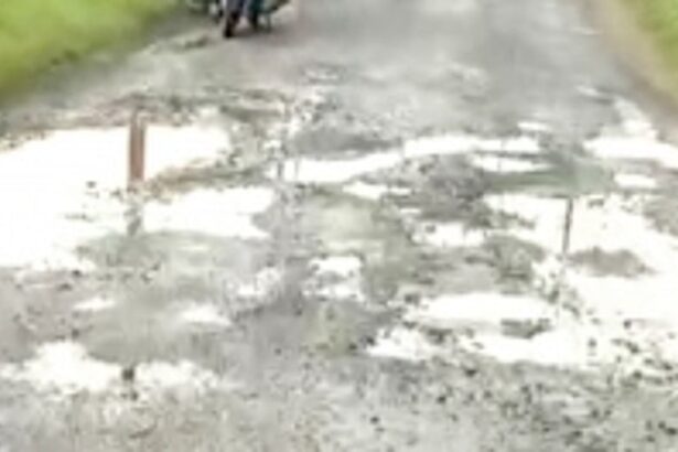 Mandrem potholed roads repaired with  jet-patcher, washed off with rains