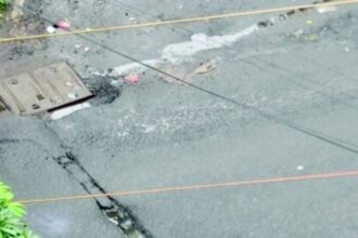 Mangor hill road in bad condition