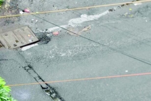 Mangor hill road in bad condition