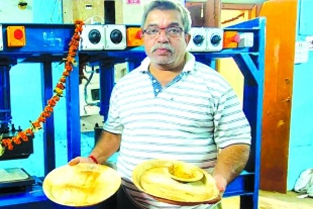 Mangueshi priest turns eco-warrior, produces areca palm plates to reduce temple festival waste