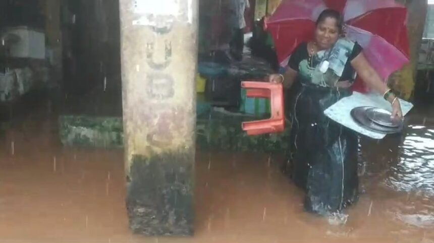 Many parts of Goa faced flood like situation due to cloudburst