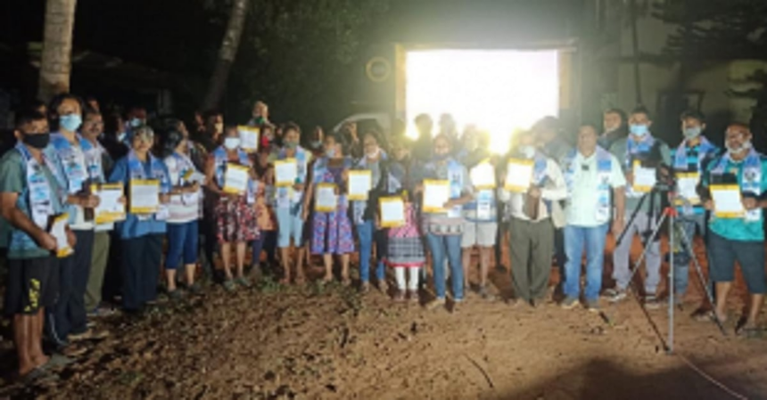 Many people join AAP during  ‘Veej Andolan’ at Benaulim