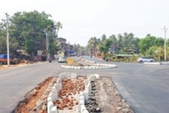 Mapusa-Calangute road widening work gives commuters respite