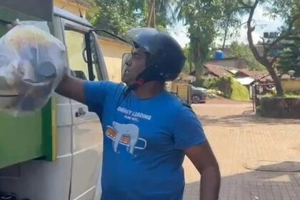 Mapusa Municipal Council truck spills leachate on street, motorists suffer