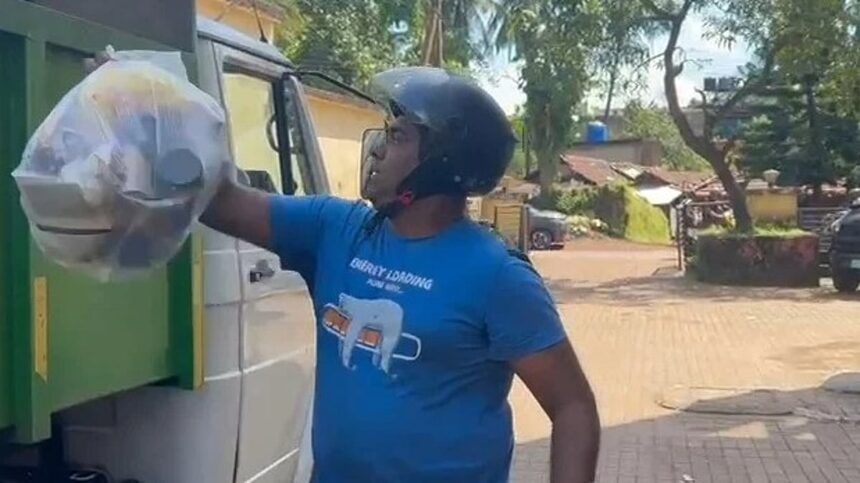 Mapusa Municipal Council truck spills leachate on street, motorists suffer 1 Mapusa Municipal Council truck spills leachate on street, motorists suffer