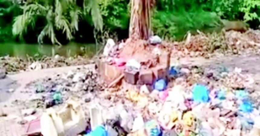 Mapusa citizens raise concerns over growing garbage menace at Tar River