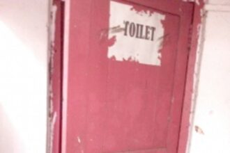 Marcel P’yat unlocks toilet  meant for shopkeepers
