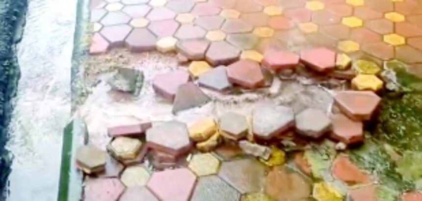 Margao Council’s sewage chambers overflow due to heavy rains