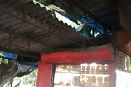 Margao KTC bus stand shed leaks in rains