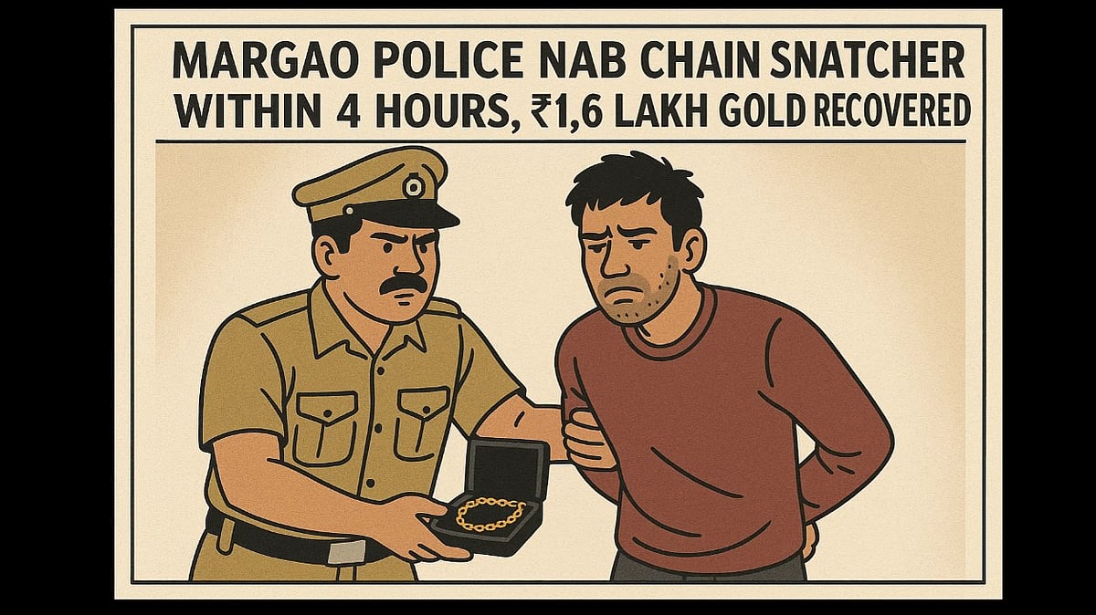 Margao Police Nab Chain Snatcher Within 4 Hours, ₹1.6 Lakh Gold Recovered