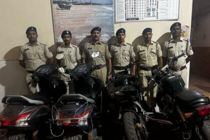 Margao Town Police Crack Down on Traffic Violations: Illegal Rentals and Modified Bikes Seized