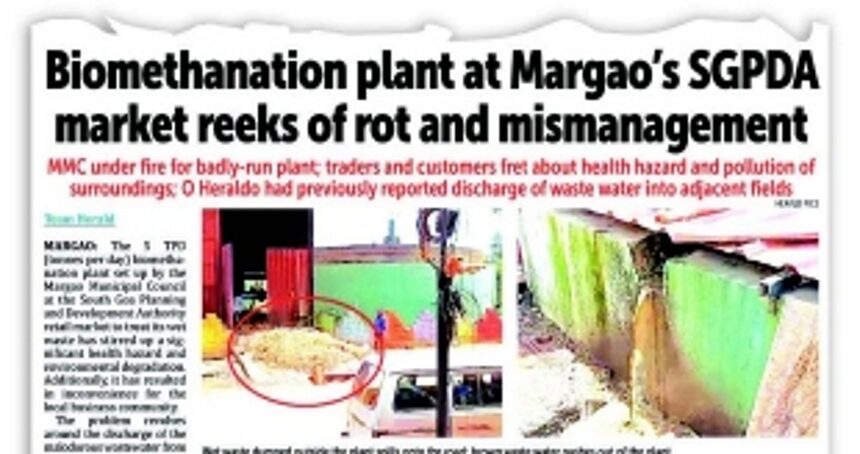 Margao civic body asked to relocate biowaste treatment plant from SGPDA retail market