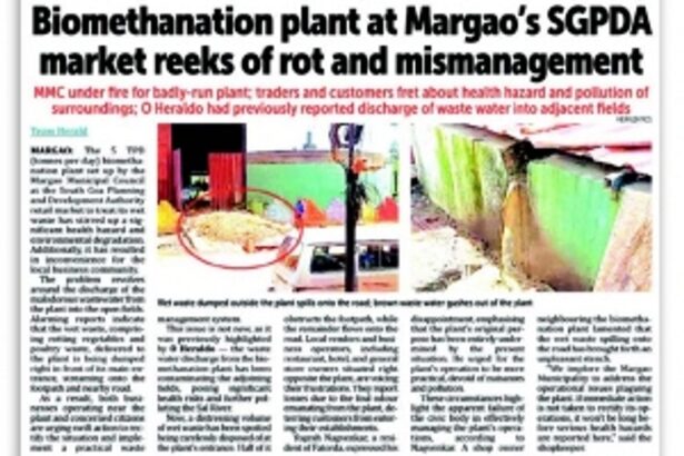 Margao civic body set to tackle problematic  biomethanation plant at SGPDA market