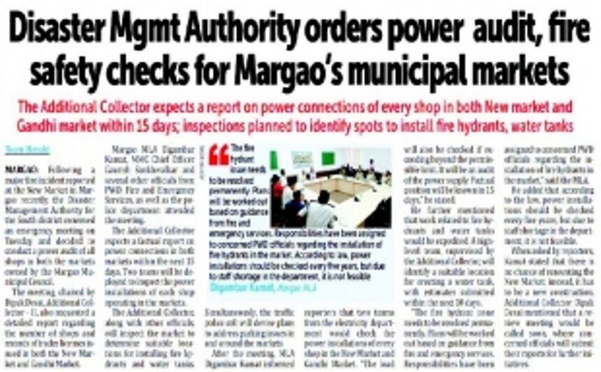 Margao market traders dismiss cleanup drive as ‘eyewash’, push for real action