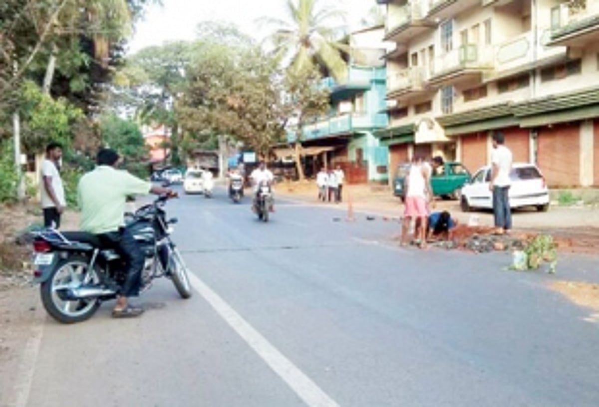 Margao roads in bad condition