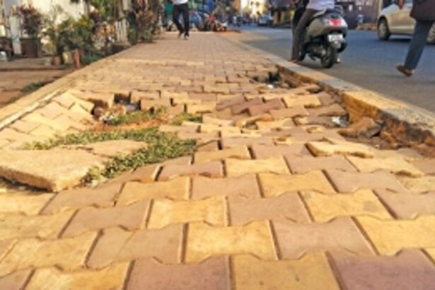 Margao’s forgotten footpaths slipping away