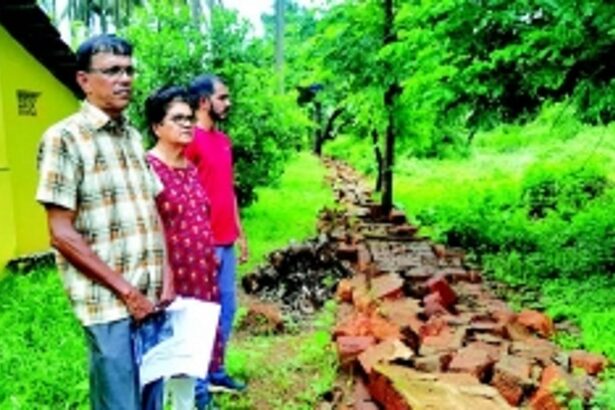 Masked goons raze Raia family’s compound wall