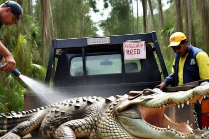 Massive Crocodile Rescued from Residential Area in Coelho Vaddo, Brittona