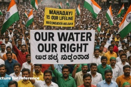 Massive Protests in Belagavi Against Mahadayi River Project Under ‘Our Water, Our Right’ Campaign