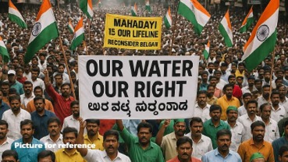 Massive Protests in Belagavi Against Mahadayi River Project Under ‘Our Water, Our Right’ Campaign
