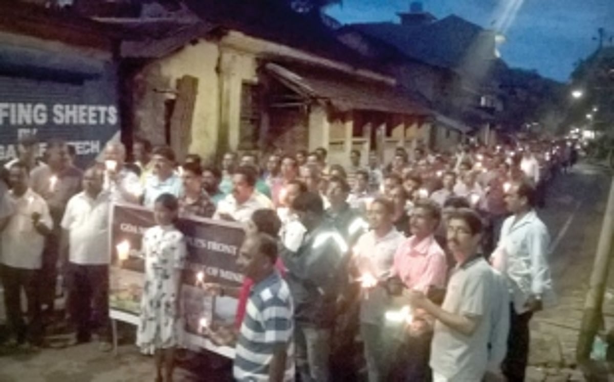 Massive candle light rally held in Bicholim