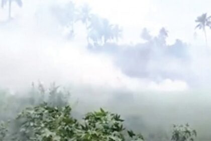 Massive fire breaks out in Taleigao field; thick smoke chokes commuters and residents