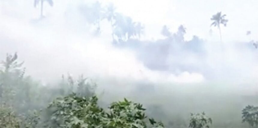 Massive fire breaks out in Taleigao field; thick smoke chokes commuters and residents