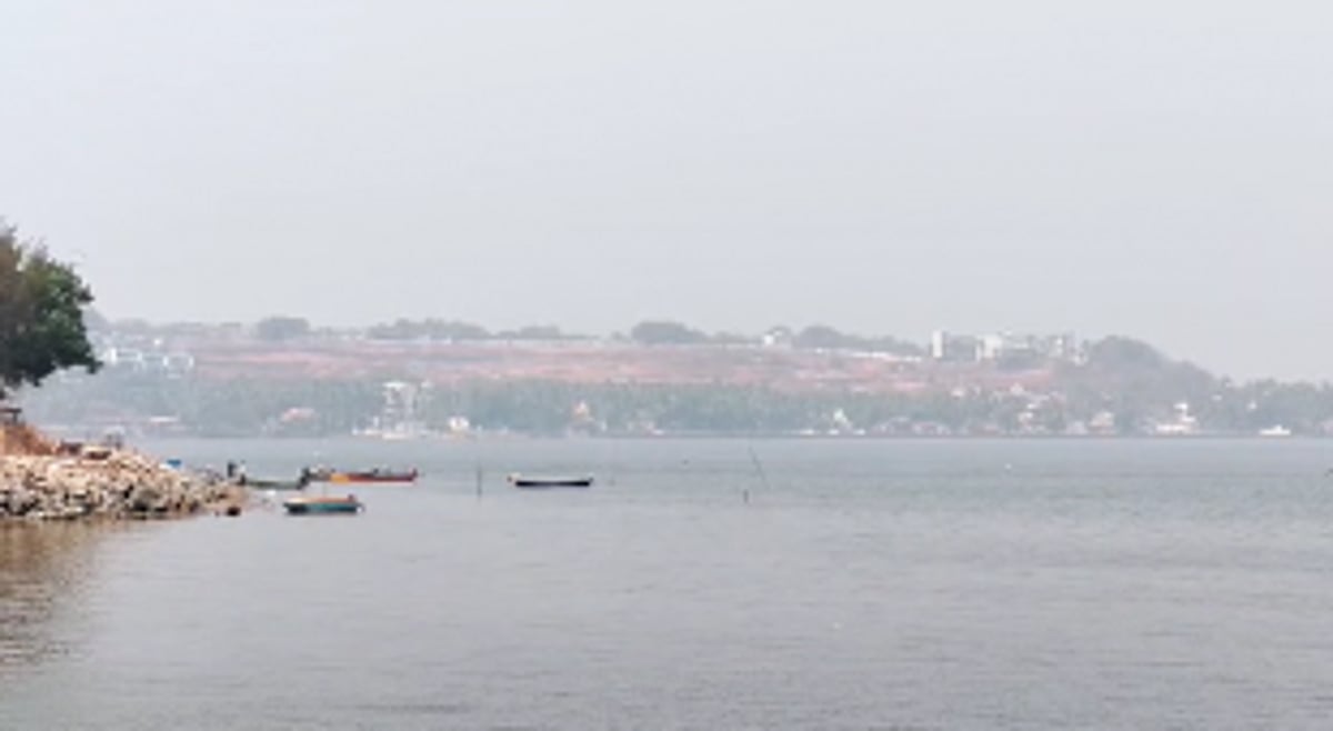 Massive hill cutting at Verem, heritage site in danger.