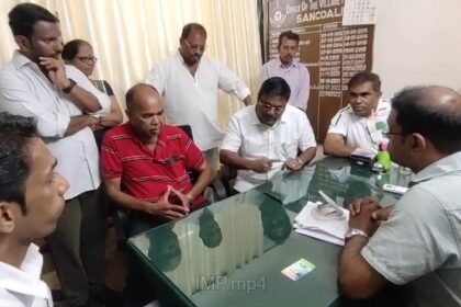 Massive turn out of activists, people, MP and MLAs urge Sancoale Ex Sarpanch to end fast