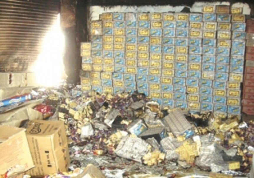 Matchbox godown goes up in flames