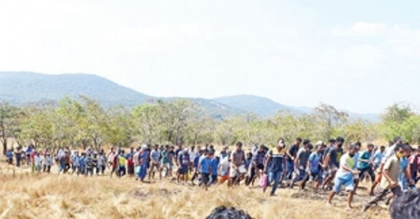 Mauxi residents walk 25 kms to support Melauli locals 1 Mauxi residents walk 25 kms to support Melauli locals