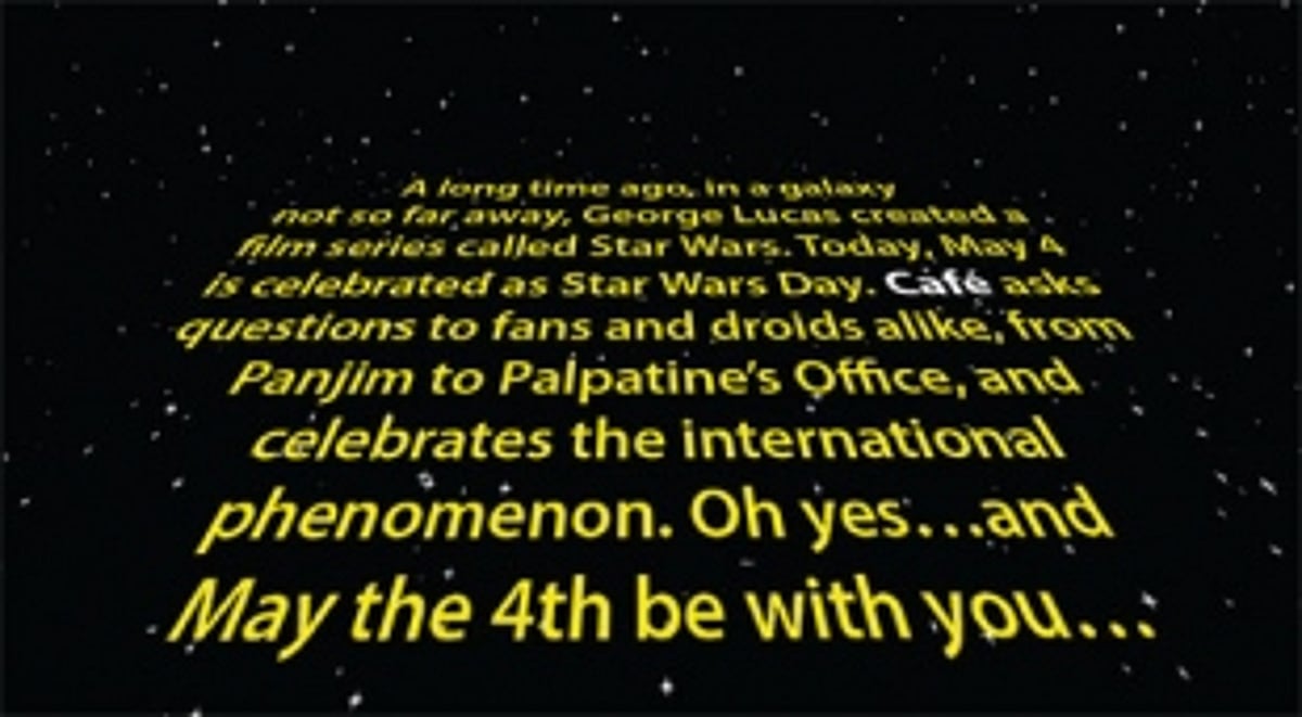 May the 4th be with you