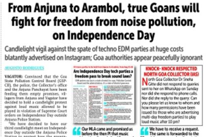 May the light of thousand candles dim the illegal noise of techno parties on Independence Day