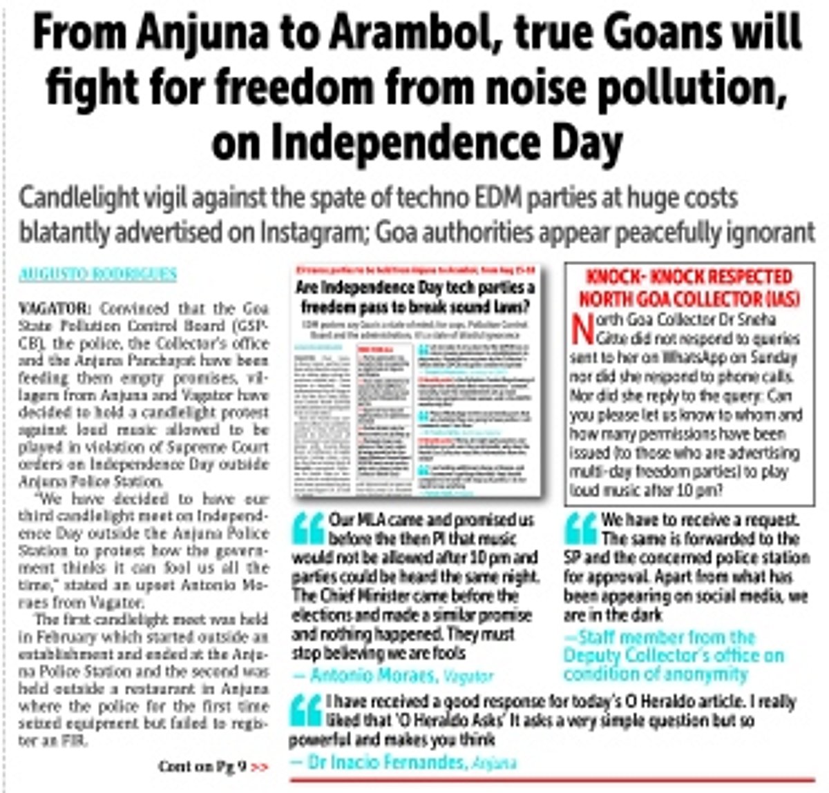 May the light of thousand candles dim the illegal noise of techno parties on Independence Day