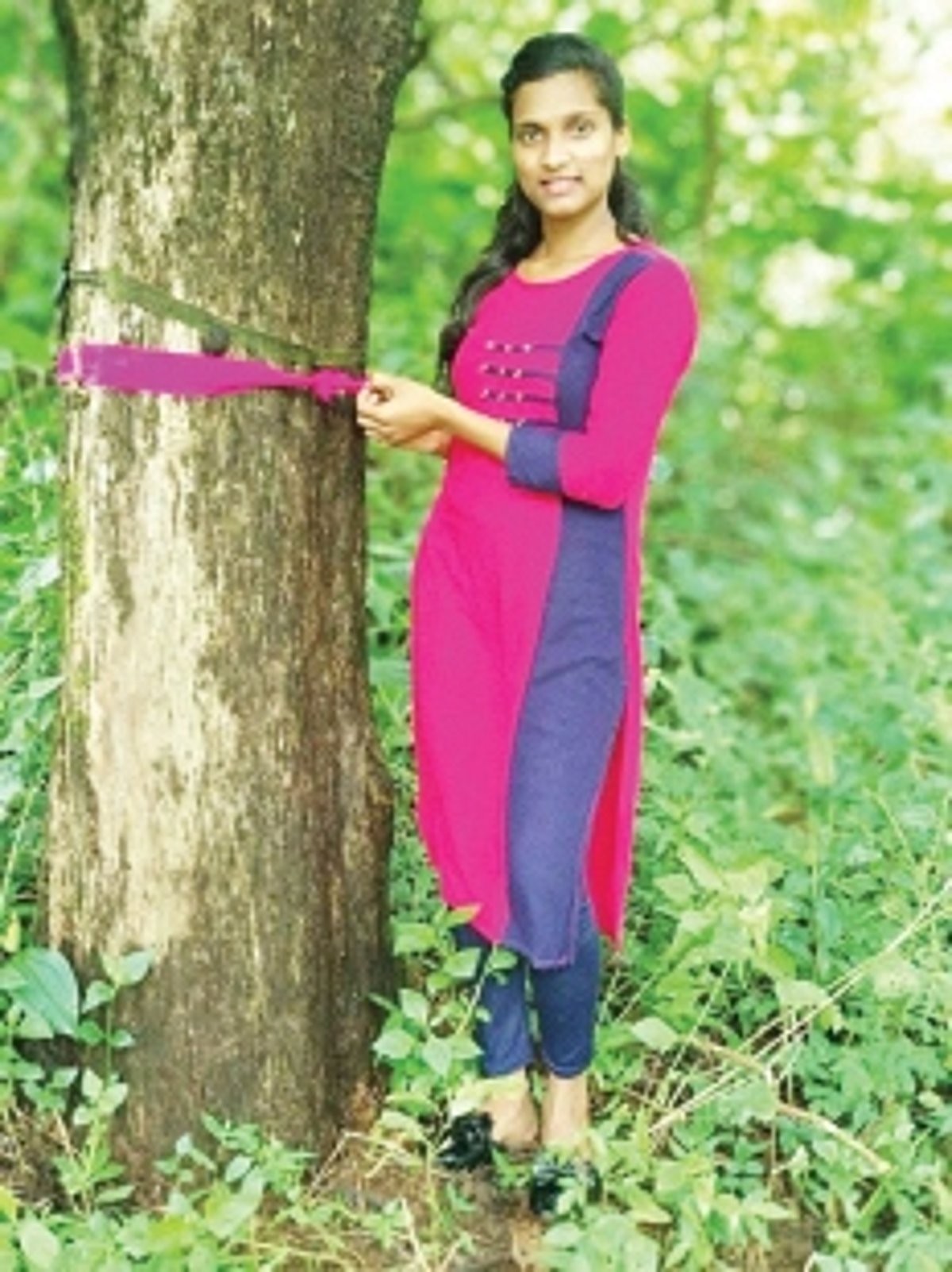 Melauli youth tie rakhis  to trees on Raksha Bhandan