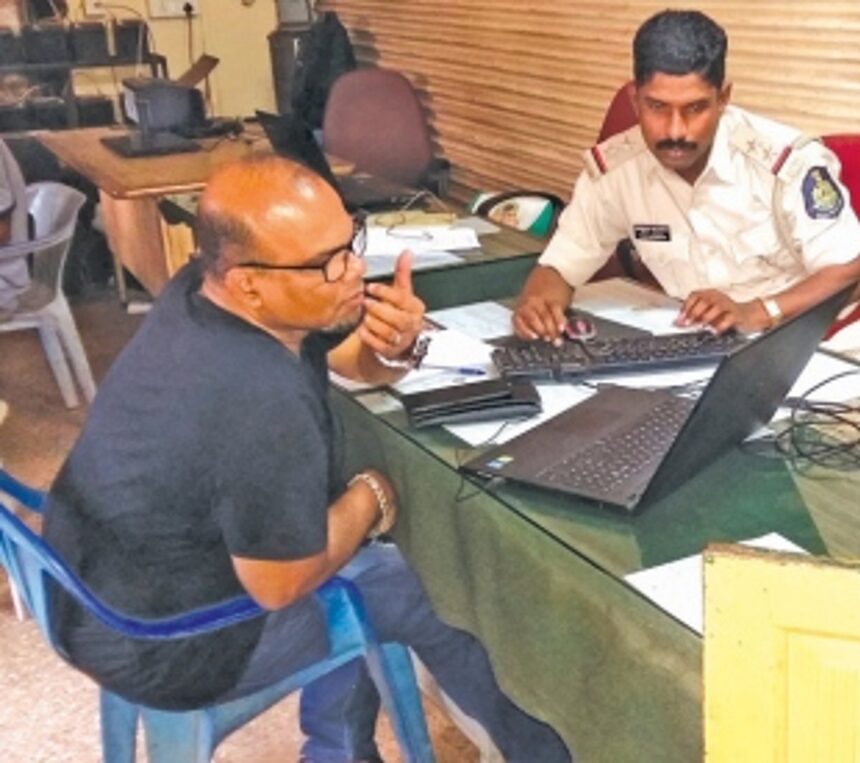 Mickky visits Colva police station 1 Mickky visits Colva police station