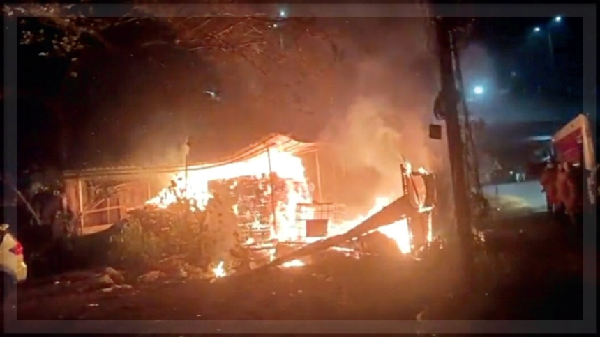 Midnight Blaze at Sealed Illegal Scrapyard Sparks Panic in Ponda