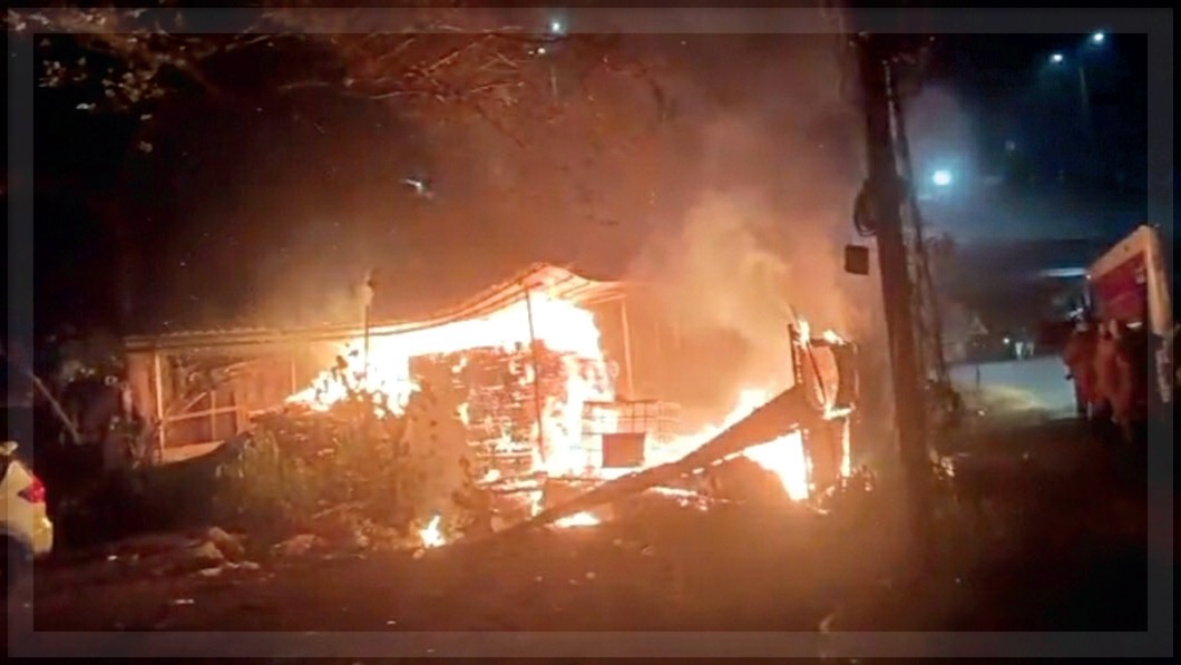 Midnight Blaze at Sealed Illegal Scrapyard Sparks Panic in Ponda