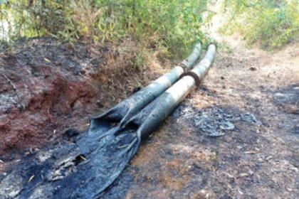 Miscreants burn down water pipeline worth Rs 70 lakh at Surla